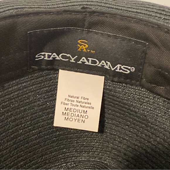 Stacy Adams Black Straw Fedora with Feather Detail - Picture 6 of 8